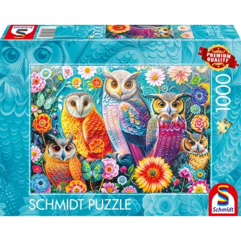 Schmidt Spiele Κουκουβάγιες και λουλούδια Παζλ 1000 τεμαχίων