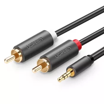 Ugreen 2x RCA σε 3,5 mm Καλώδιο Ήχου 1,5 m Μαύρο