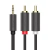 Ugreen 2x RCA σε 3,5 mm Καλώδιο Ήχου 1,5 m Μαύρο