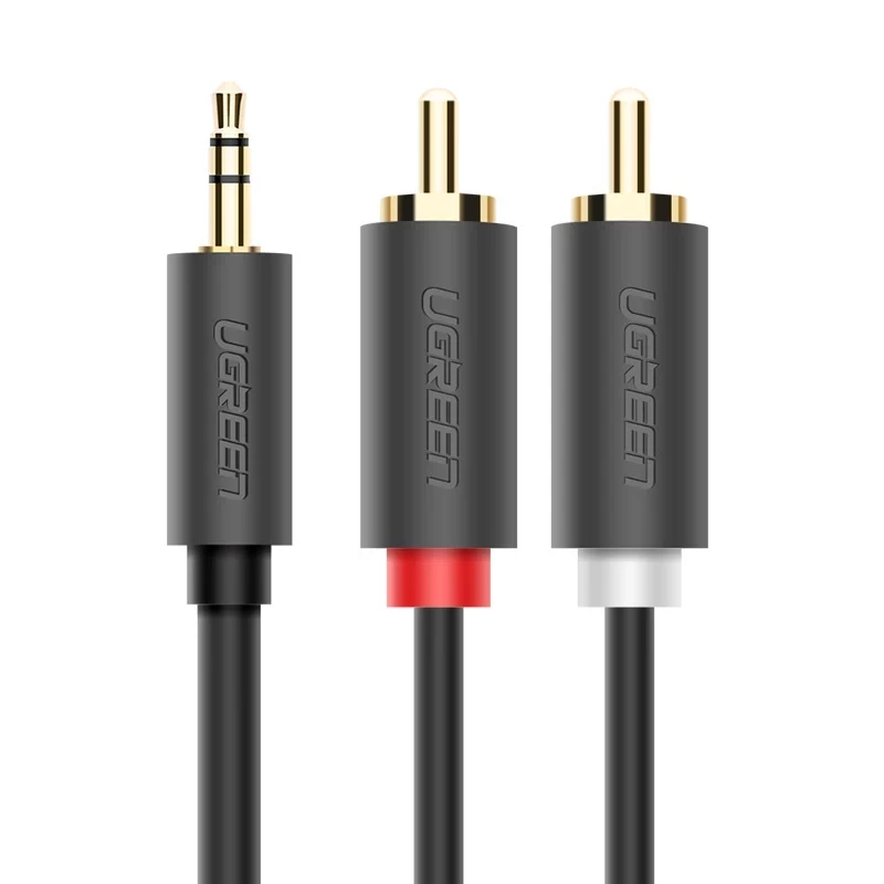 Ugreen 2x RCA σε 3,5 mm Καλώδιο Ήχου 1,5 m Μαύρο