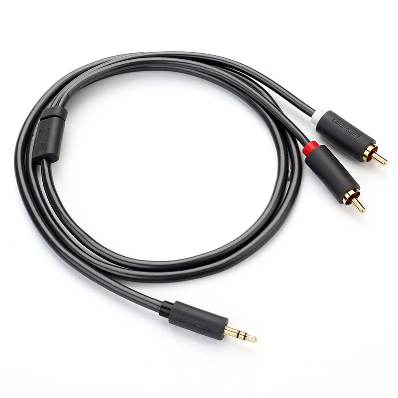Ugreen 2x RCA σε 3,5 mm Καλώδιο Ήχου 1,5 m Μαύρο
