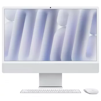 Apple iMac 24 ίντσες Silber M4 10-Core CPU 10-Core GPU 24GB RAM 512GB SSD Gigabit Ethernet Γερμανικό πληκτρολόγιο