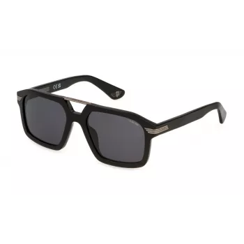 Police Ανδρικά Ορθογώνια γυαλιά ηλίου SPLP28-560700 με γκρι φακούς πολυανθρακικού