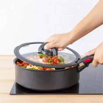 TEFAL Ingenio 16 cm Καπάκι από σκληρυμένο γυαλί με πτυσσόμενη λαβή L9846153