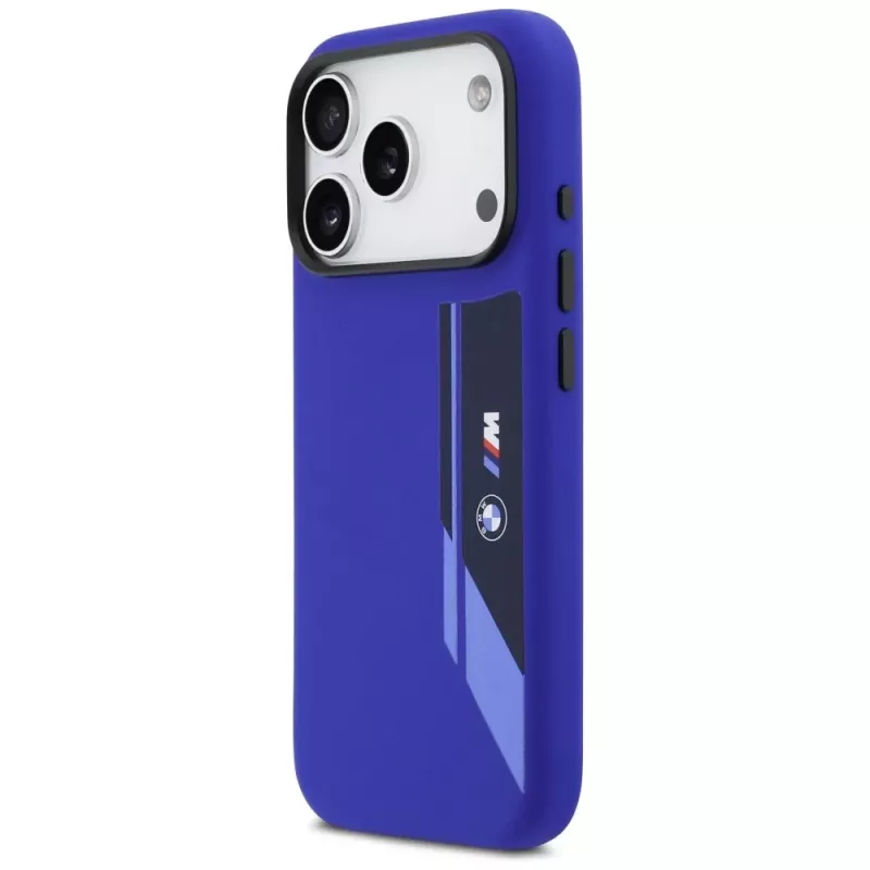 BMW M Θήκη σιλικόνης με κάθετο λογότυπο και MagSafe για iPhone 17 Pro – Navy