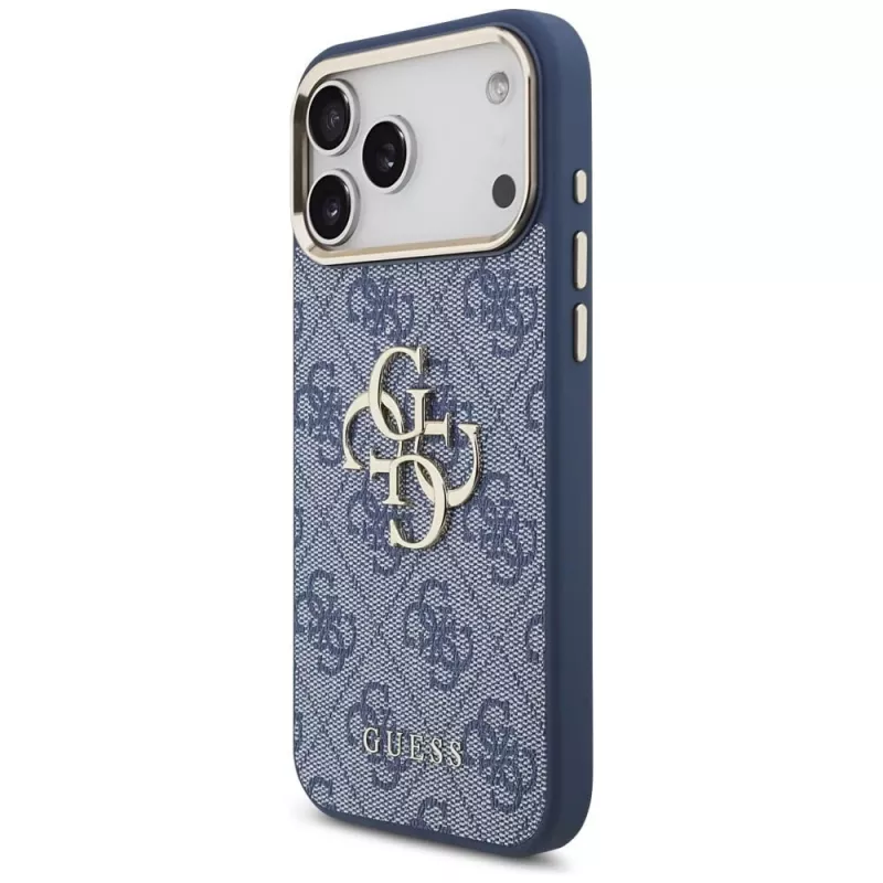 Guess 4G Big Classic Logo Θήκη για iPhone 18 Pro Max / 17 Pro Max, Μπλε & Χρυσό