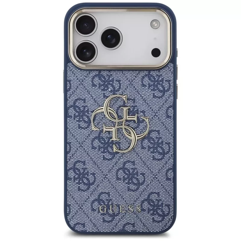 Guess 4G Big Classic Logo Θήκη για iPhone 18 Pro Max / 17 Pro Max, Μπλε & Χρυσό