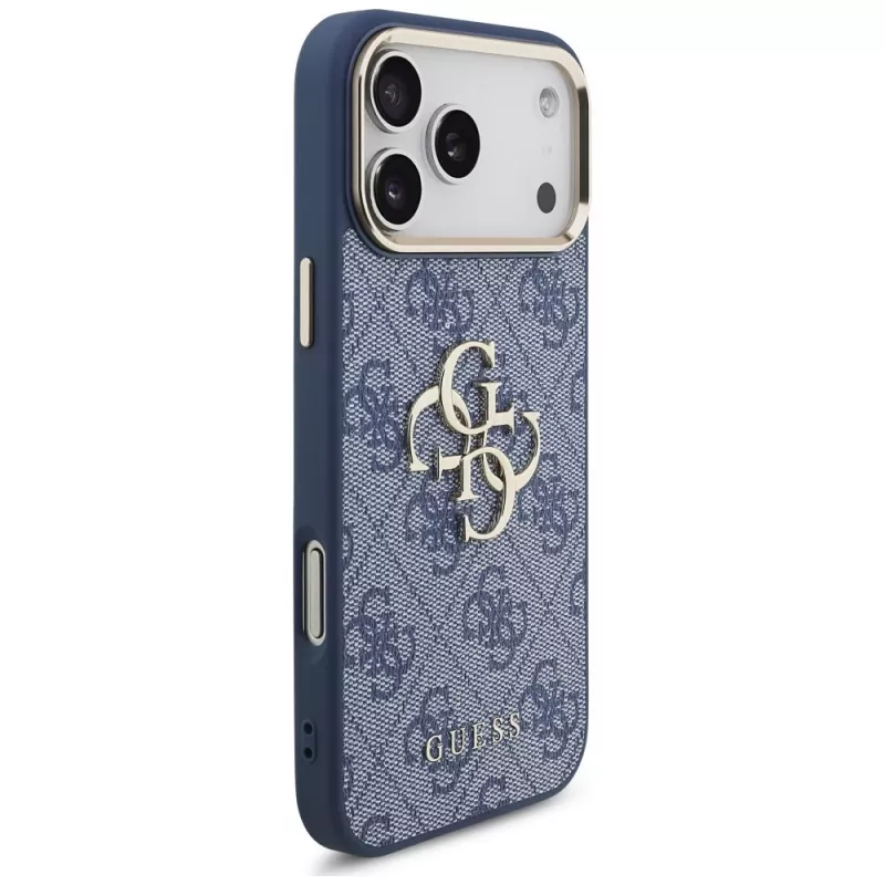Guess 4G Big Classic Logo Θήκη για iPhone 18 Pro Max / 17 Pro Max, Μπλε & Χρυσό