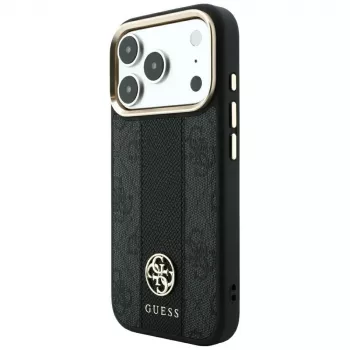 Guess 4G Stripe Round and Classic Logos MagSafe-Θήκη για iPhone 18 Pro Max / 17 Pro Max - Μαύρο