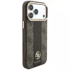 Guess 4G Stripe Round and Classic Logos MagSafe-Θήκη για iPhone 18 Pro / 17 Pro - Καφέ