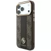 Guess 4G Stripe Round & Classic Logos Θήκη MagSafe για iPhone 18 Pro Max / 17 Pro Max - Καφέ