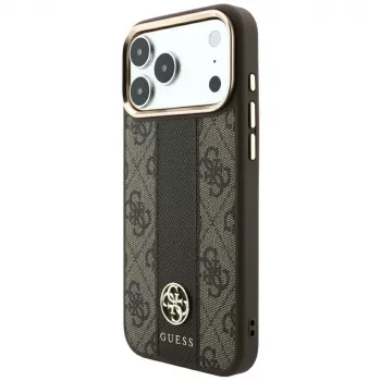 Guess 4G Stripe Round & Classic Logos Θήκη MagSafe για iPhone 18 Pro Max / 17 Pro Max - Καφέ