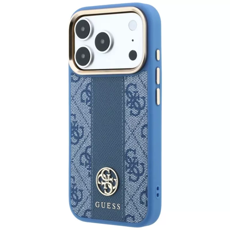Guess 4G Stripe Round Classic Logos Θήκη MagSafe για iPhone 18 Pro Max / 17 Pro Max - Μπλε