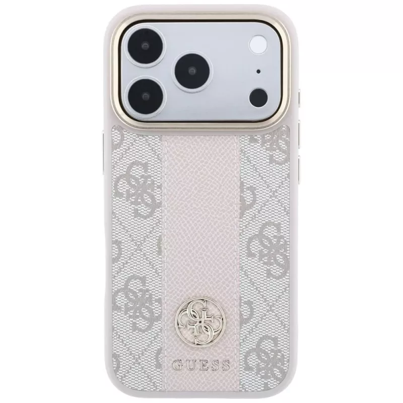 GUESS 4G Stripe Round and Classic Logos Θήκη MagSafe για iPhone 18 Pro Max / 17 Pro Max - Ροζ