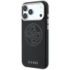 Guess Perforated 4G Gold Logo MagSafe θήκη για iPhone 18 Pro / 17 Pro, μαύρο