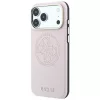 Guess Perforated 4G Gold Logo MagSafe θήκη για iPhone 18 Pro Max / 17 Pro Max - ροζ
