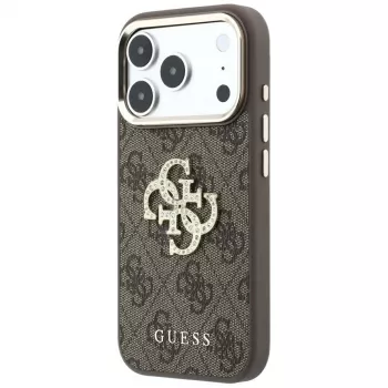 GUESS 4G & Big Strass Logo θήκη πλάτης για Apple iPhone 17 Pro Max / 18 Pro Max - καφέ