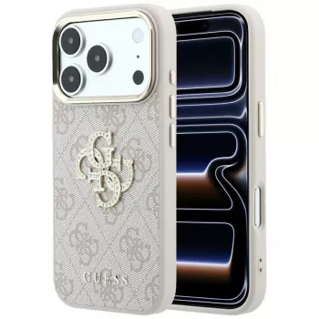 Guess 4G Big Strass Logo θήκη για iPhone 17 Pro / 18 Pro - ροζ