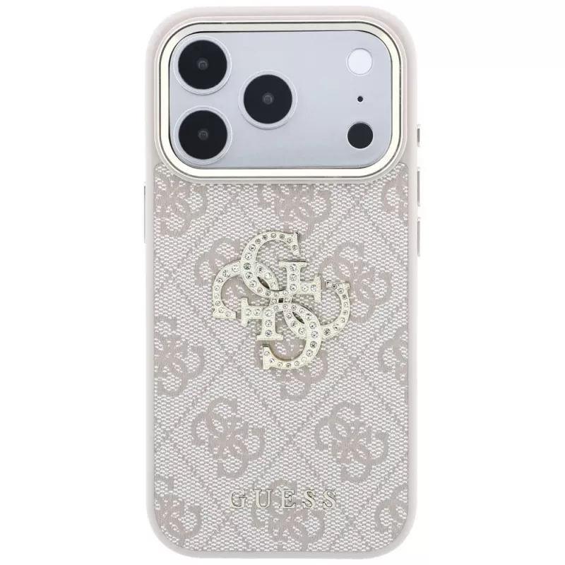 Guess 4G Big Strass Logo θήκη για iPhone 17 Pro / 18 Pro - ροζ