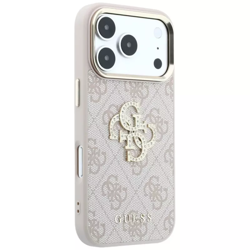 Guess 4G Big Strass Logo θήκη για iPhone 17 Pro / 18 Pro - ροζ