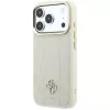 Guess Stripe Peony 4G Logo MagSafe θήκη για iPhone 18 Pro Max / 17 Pro Max - μπεζ