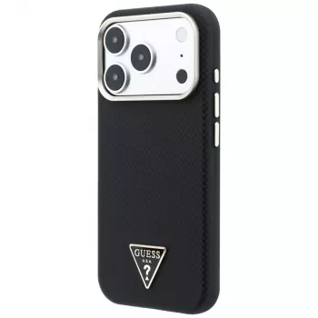Guess Kevlar Triangle Logo MagSafe θήκη για iPhone 17 Pro / 18 Pro - μαύρο