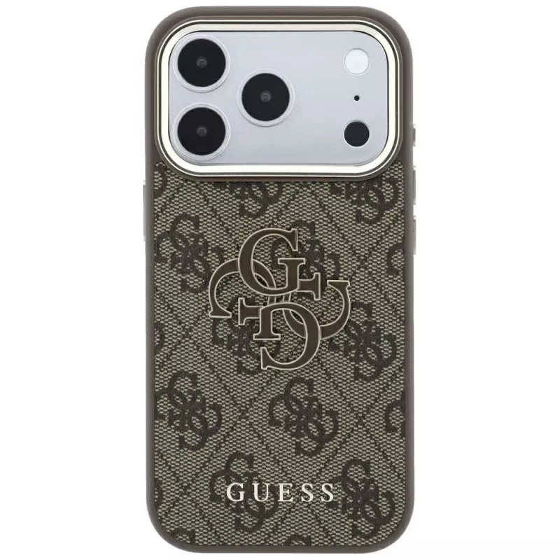 Guess 4G & Big Resin Logo θήκη για iPhone 17 Pro Max / 18 Pro Max - καφέ
