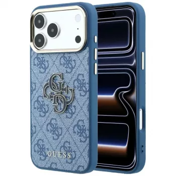 Guess 4G & Big Resin Logo θήκη για iPhone 17 Pro / 18 Pro - γαλάζιο