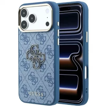 GUESS 4G & Big Resin Logo θήκη για iPhone 17 Pro Max / 18 Pro Max - γαλάζιο