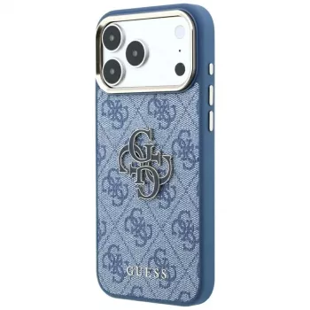 GUESS 4G & Big Resin Logo θήκη για iPhone 17 Pro Max / 18 Pro Max - γαλάζιο