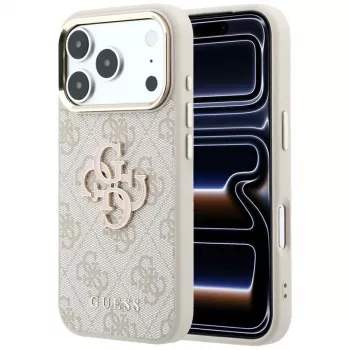 Guess 4G & Big Resin Logo θήκη για iPhone 17 Pro Max / 18 Pro Max - ροζ