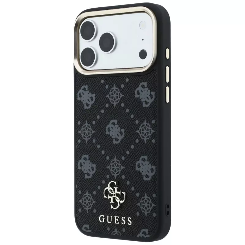 Guess Peony 4G Small Logo MagSafe θήκη για Apple iPhone 16 Pro Max / 17 Pro Max - μαύρο