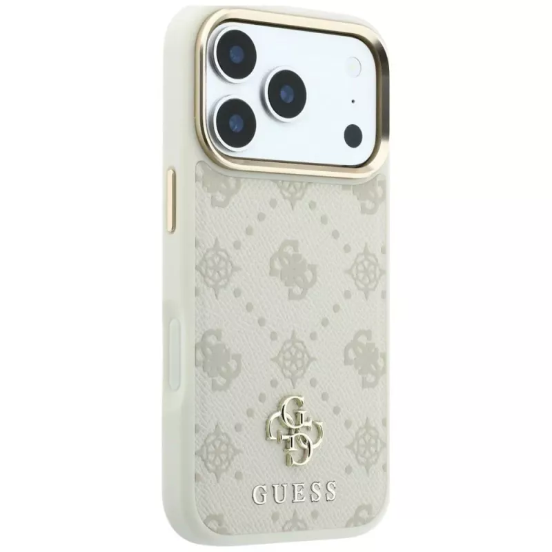 Guess Peony 4G Small Logo MagSafe θήκη για iPhone 18 Pro / 17 Pro - μπεζ