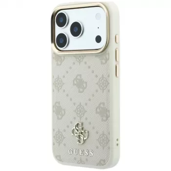 Guess Peony 4G Small Logo MagSafe θήκη για Apple iPhone 17 Pro Max / 16 Pro Max – μπεζ