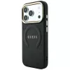 GUESS Saffiano Peony & Ring MagSafe θήκη για iPhone 18 Pro / 17 Pro - μαύρο