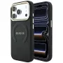 Guess Saffiano Peony & Ring MagSafe θήκη για iPhone 18 Pro Max / 17 Pro Max - μαύρο