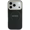 Guess Saffiano Peony & Ring MagSafe θήκη για iPhone 18 Pro Max / 17 Pro Max - μαύρο