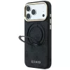 Guess Ring Stand 360 4G Classic Logo MagSafe θήκη για iPhone 18 Pro / 17 Pro, μαύρο