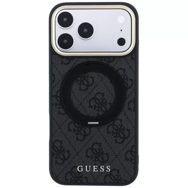 Guess Ring Stand 360 4G Classic Logo MagSafe θήκη για iPhone 18 Pro Max / 17 Pro Max - μαύρο