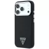 Guess Grained Triangle Logo MagSafe θήκη για iPhone 17 Pro / 18 Pro - μαύρο