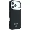 Guess Grained Triangle Logo MagSafe θήκη για iPhone 17 Pro / 18 Pro - μαύρο