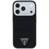 Guess Grained Triangle Logo MagSafe θήκη για iPhone 17 Pro Max / 18 Pro Max - μαύρο