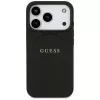 Guess Grained Gold Ring MagSafe θήκη για Apple iPhone 17 Pro / 18 Pro, μαύρο