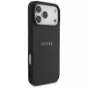 Guess Grained Gold Ring MagSafe θήκη για Apple iPhone 18 Pro Max / 17 Pro Max, μαύρο