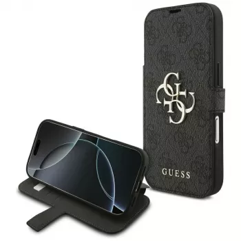 Guess Book 4G Metal Logo θήκη για iPhone 18 Pro / 17 Pro - μαύρο
