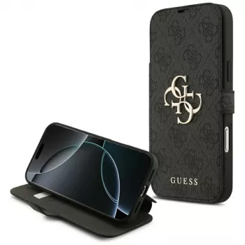 Guess Book 4G Metal Logo θήκη για iPhone 18 Pro Max / 17 Pro Max, μαύρο