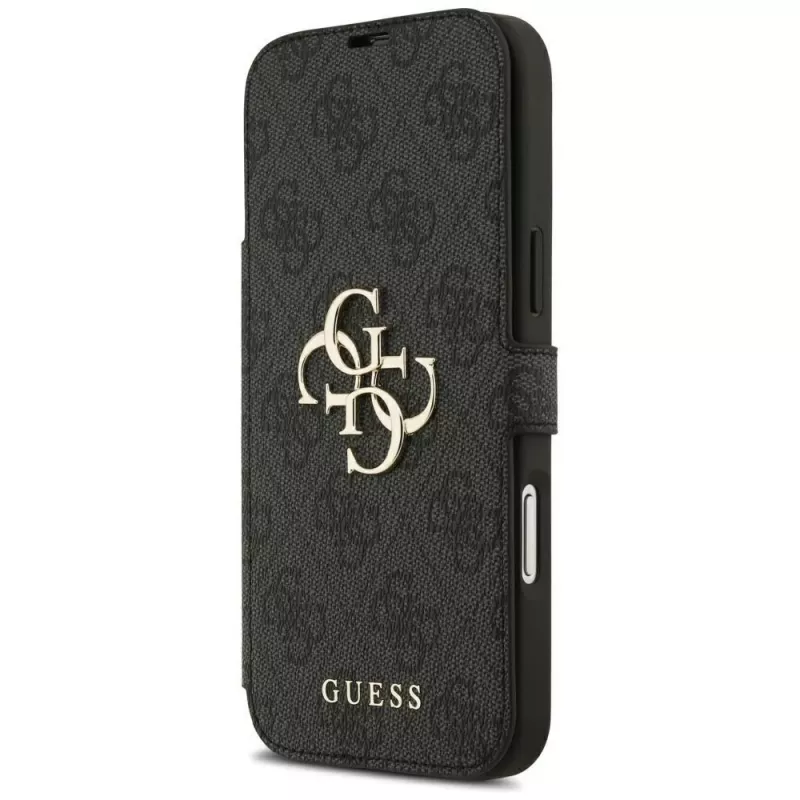 Guess Book 4G Metal Logo θήκη για iPhone 18 Pro Max / 17 Pro Max, μαύρο