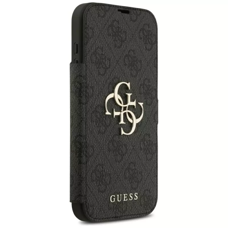 Guess Book 4G Metal Logo θήκη για iPhone 18 Pro Max / 17 Pro Max, μαύρο