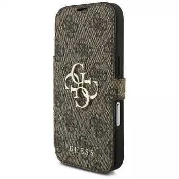 Guess Book 4G Metal Logo θήκη για Apple iPhone 18 Pro / 17 Pro – καφέ