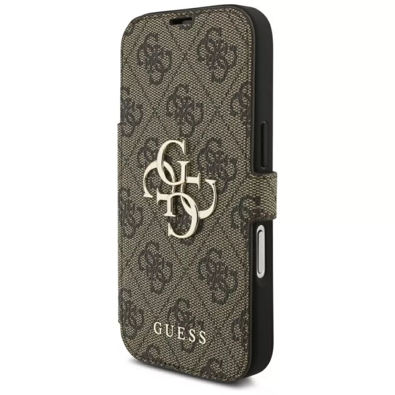 Guess Book 4G Metal Logo θήκη για Apple iPhone 18 Pro / 17 Pro – καφέ